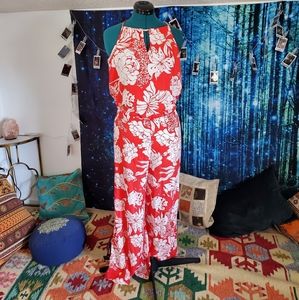 Romeo + Juliet Couture Wide Leg Floral Jumpsuit